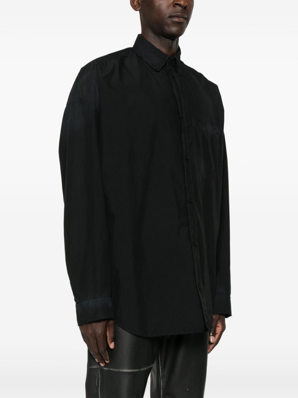 Balenciaga logo-embroidered ripstop shirt - Image 4