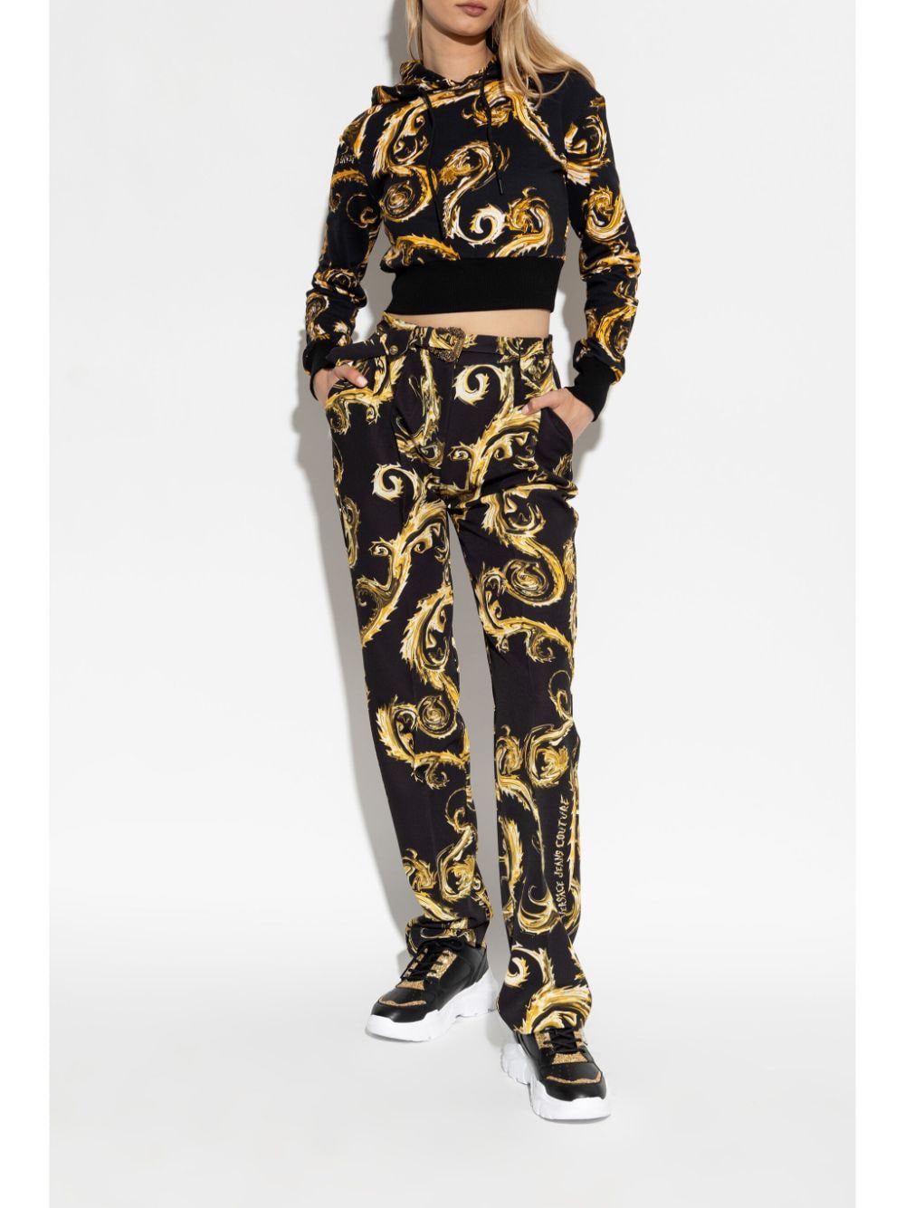 Versace Jeans Couture logo-patch glitter-detailing sneakers - Image 3