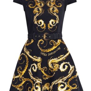 Versace Jeans Couture  baroque-print belted dress