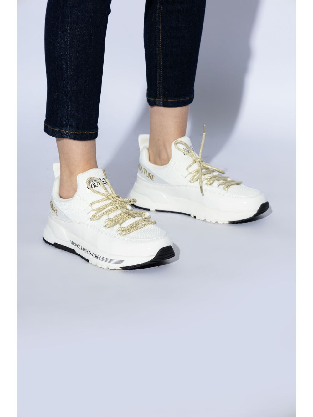 Versace Jeans Couture Dynamic logo-print leather sneakers - Image 2