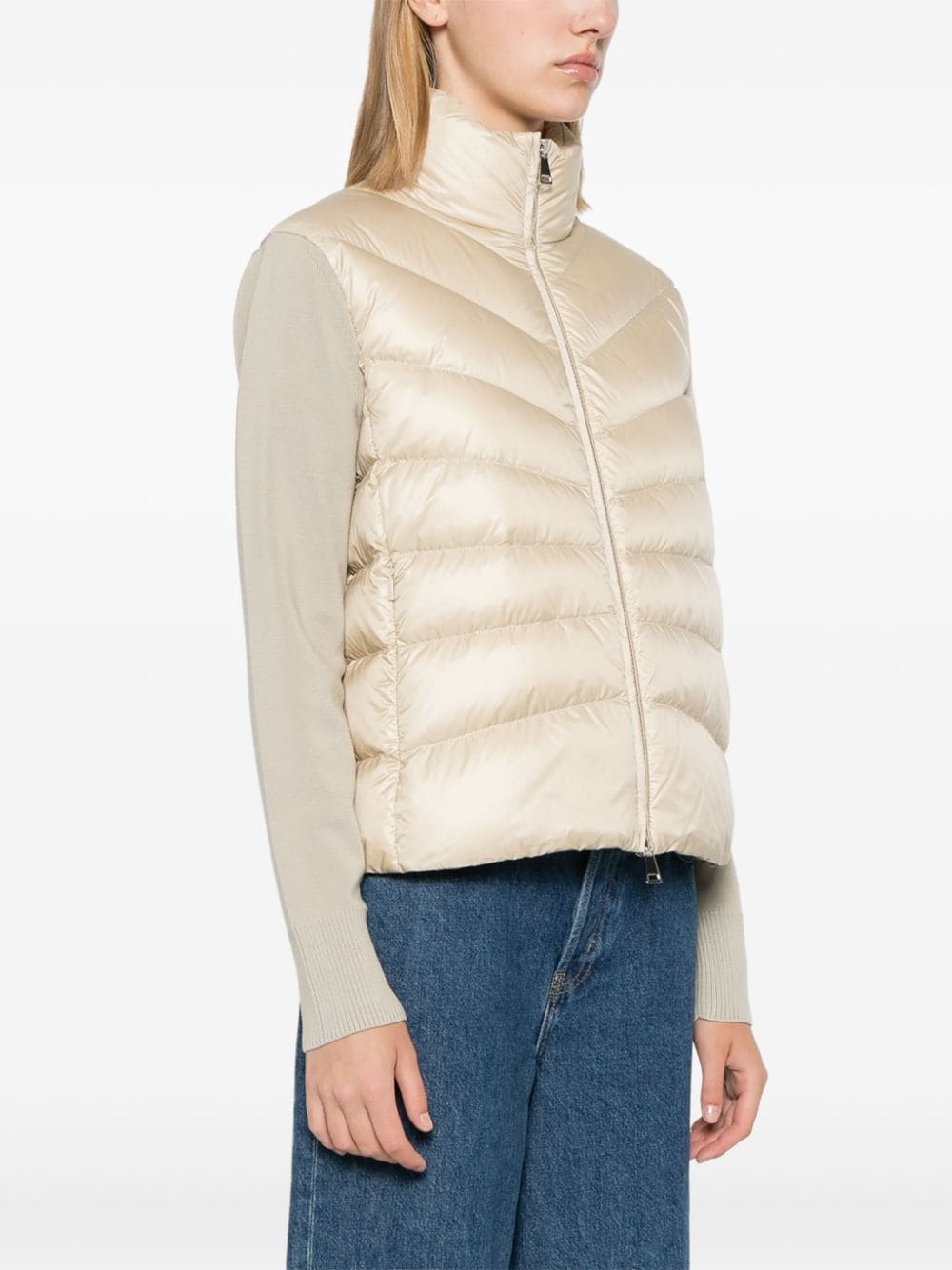 Moncler knitted-sleeve puffer jacket - Image 3