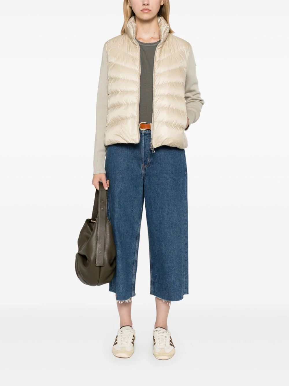 Moncler knitted-sleeve puffer jacket - Image 2