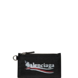 Balenciaga logo-print cardholder keyring