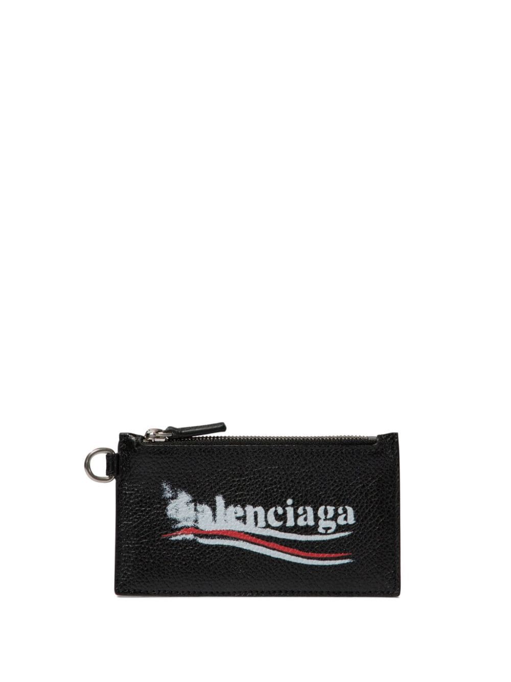 Balenciaga logo-print cardholder keyring