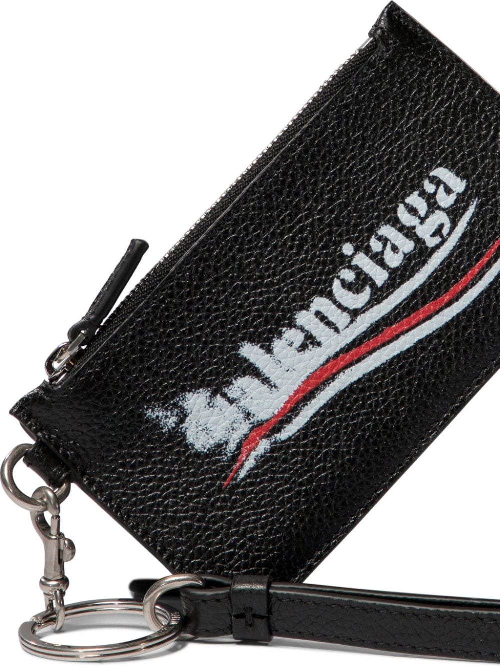 Balenciaga logo-print cardholder keyring - Image 5