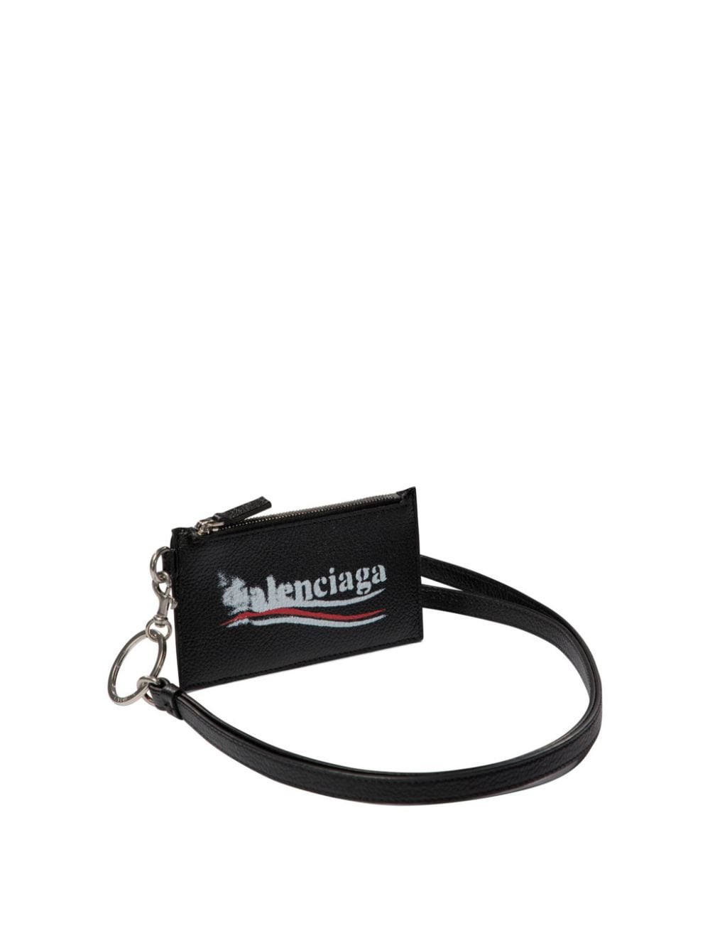 Balenciaga logo-print cardholder keyring - Image 2