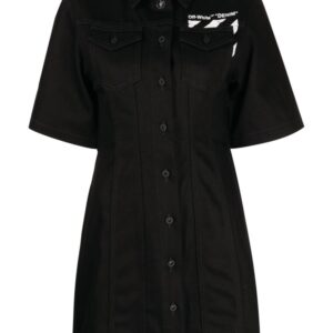 Off-White Diag stripe-print denim minidress