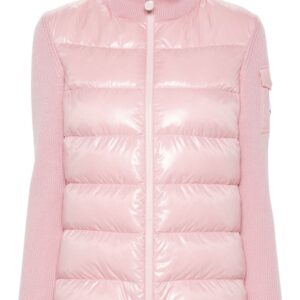 Moncler  panelled zip-up down jacket