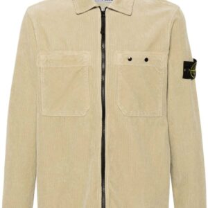 Stone Island Compass-badge corduroy shirt jacket