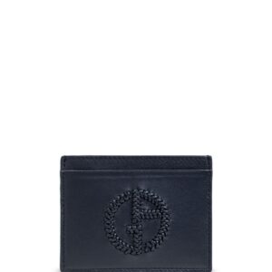 Giorgio Armani engraved-logo leather card holder