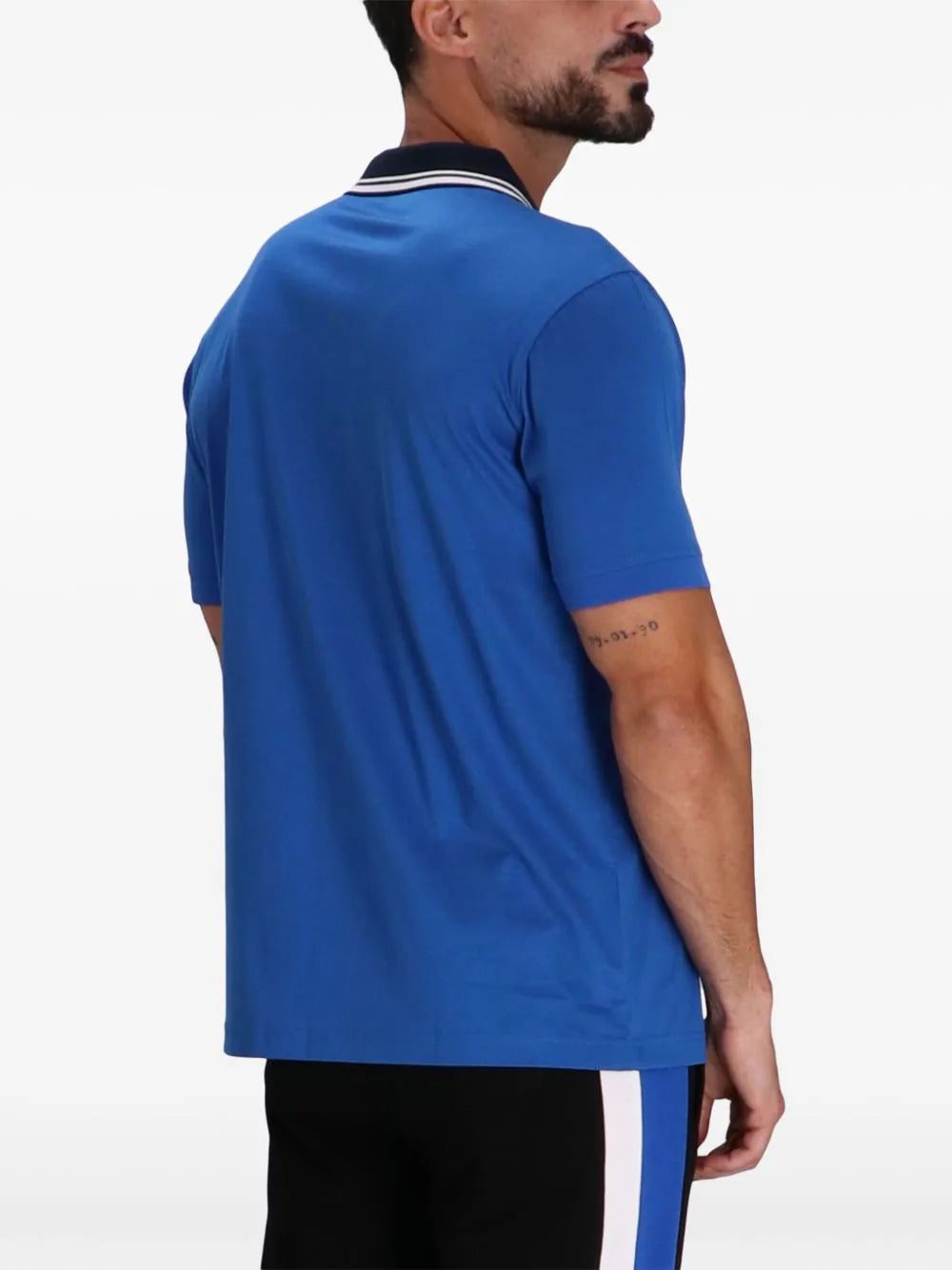 Karl Lagerfeld contrasting-collar cotton polo shirt - Image 4