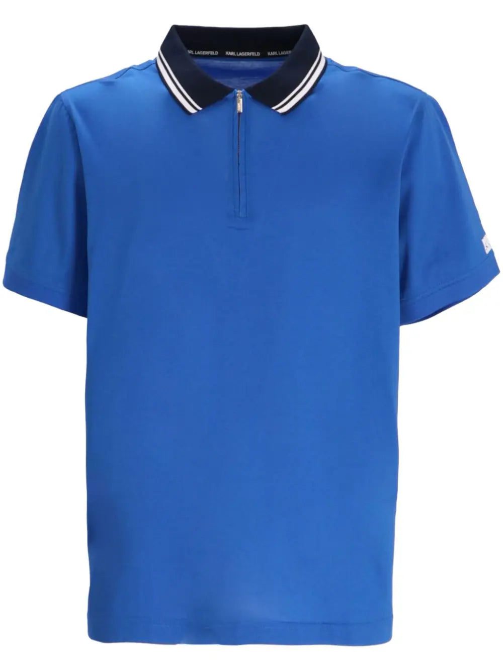 Karl Lagerfeld contrasting-collar cotton polo shirt