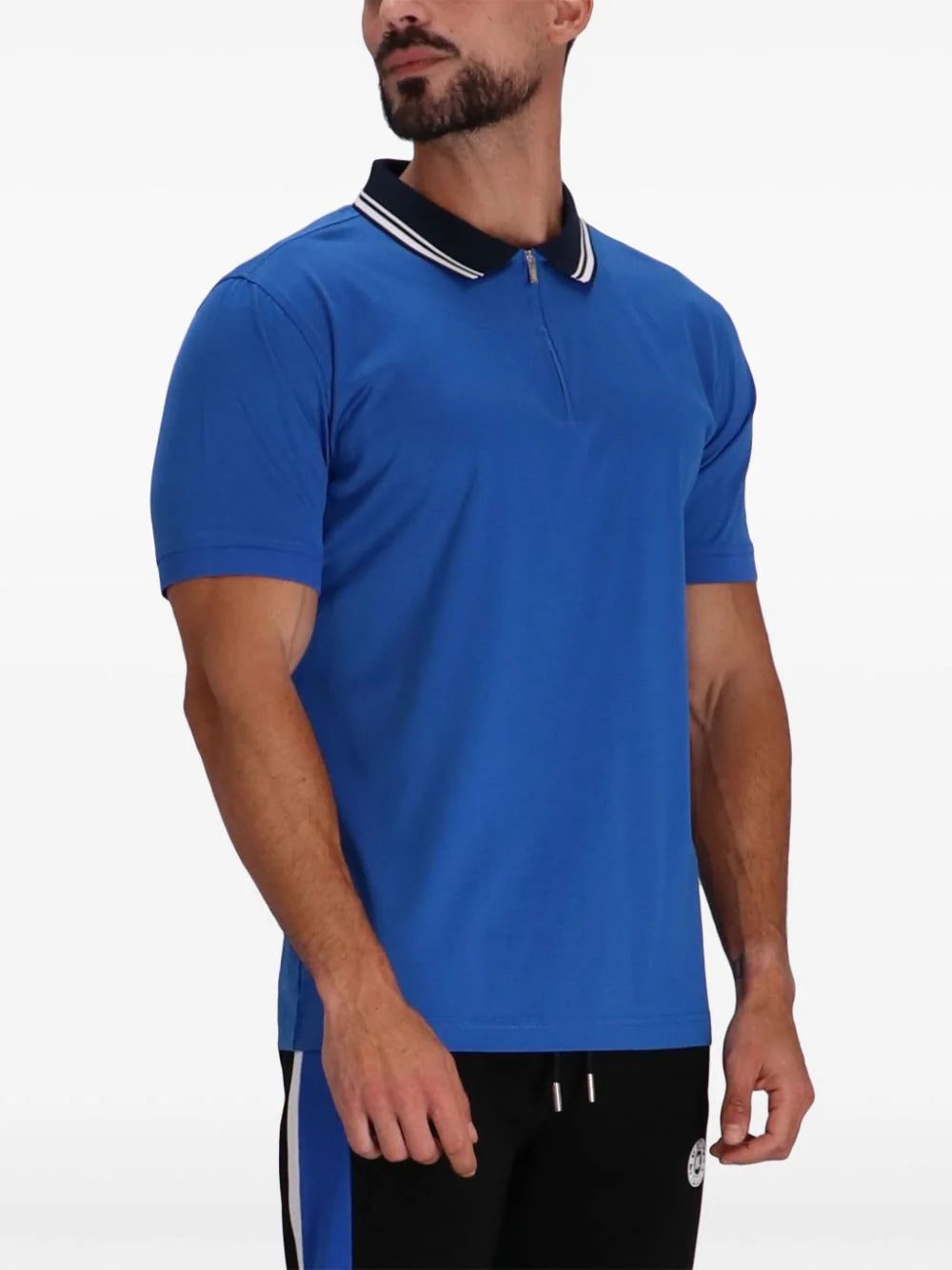 Karl Lagerfeld contrasting-collar cotton polo shirt - Image 3