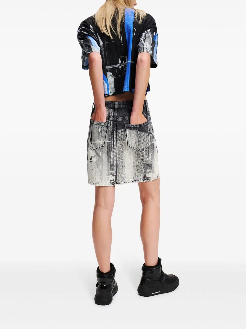Karl Lagerfeld Jeans Tokyo-print mini skirt - Image 4