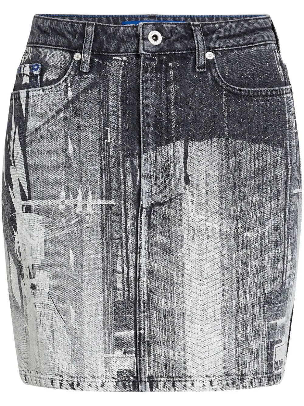 Karl Lagerfeld Jeans Tokyo-print mini skirt