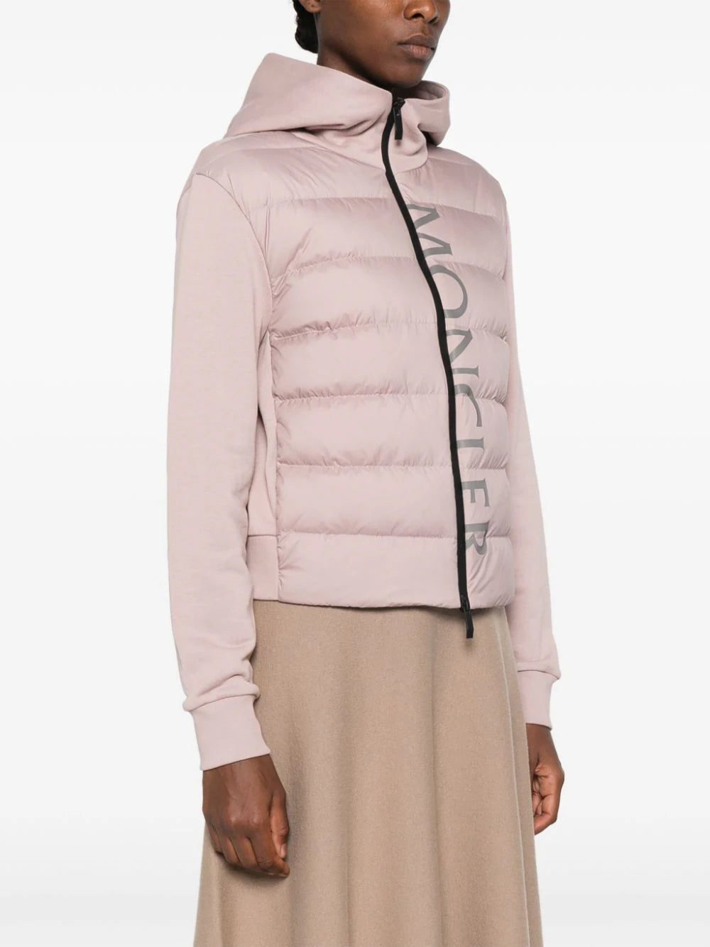 Moncler logo-print hooded padded jacket - Image 3