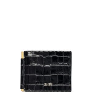 TOM FORD crocodile-embossed leather money clip