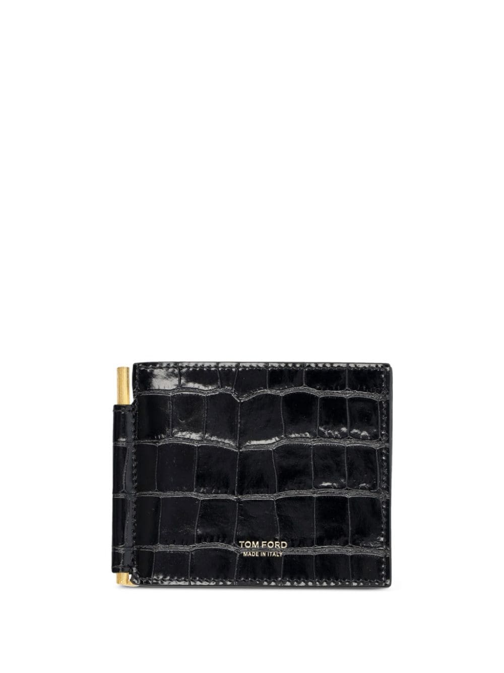 TOM FORD crocodile-embossed leather money clip