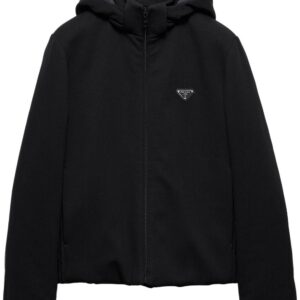 Prada  logo-appliqué hooded jacket