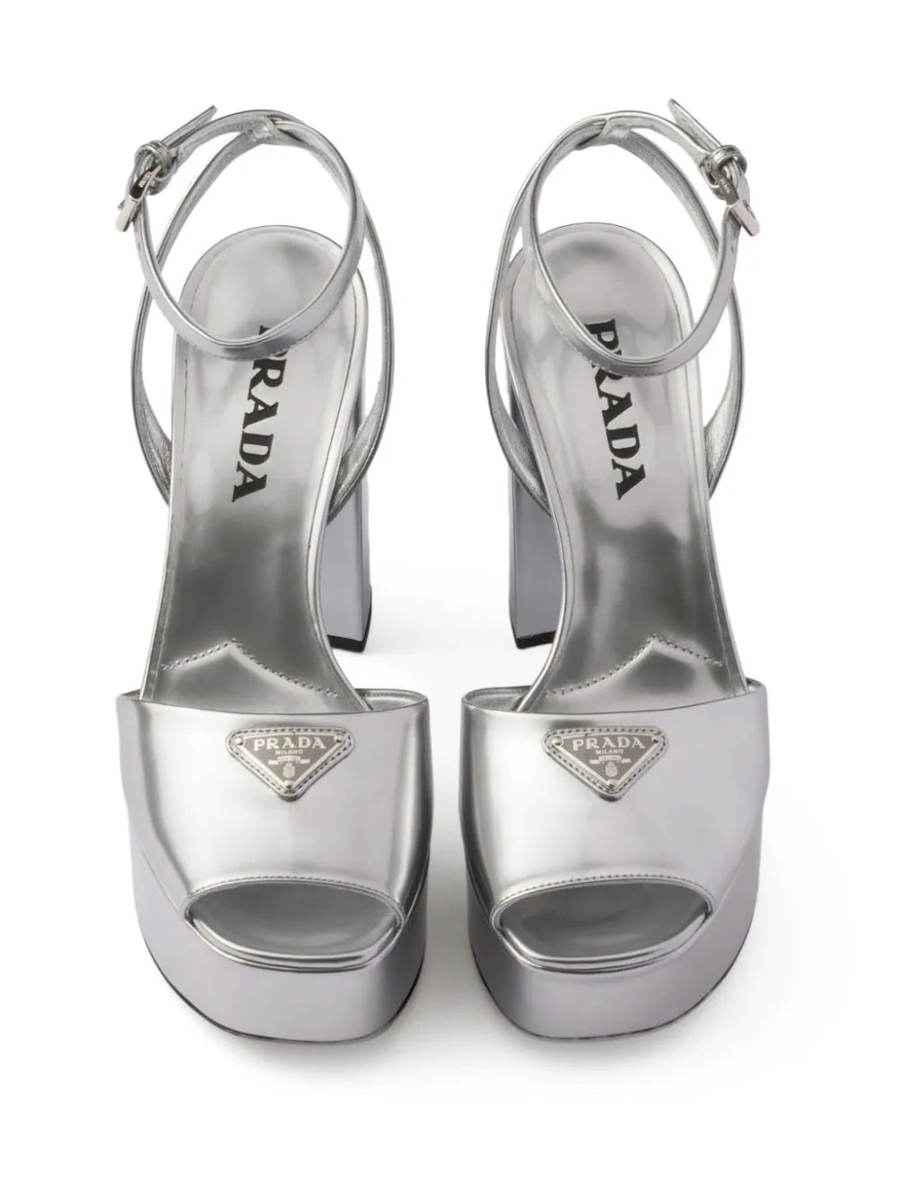 Prada 115mm leather platform sandals - Image 4