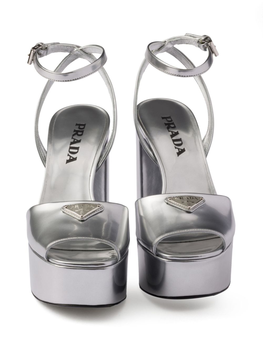 Prada 115mm leather platform sandals - Image 4
