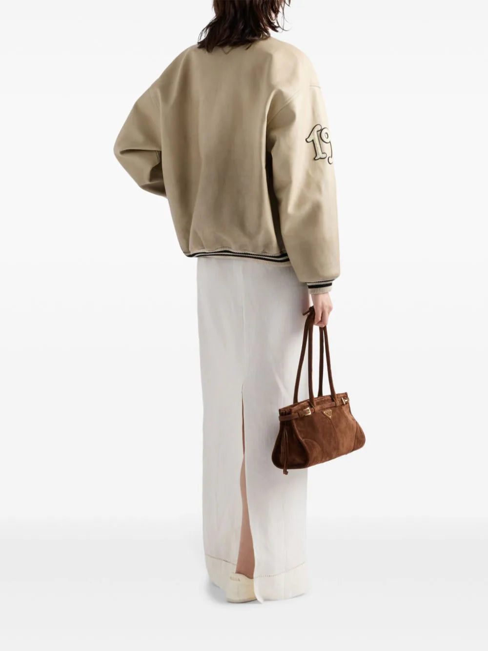 Prada embroidered linen skirt - Image 3