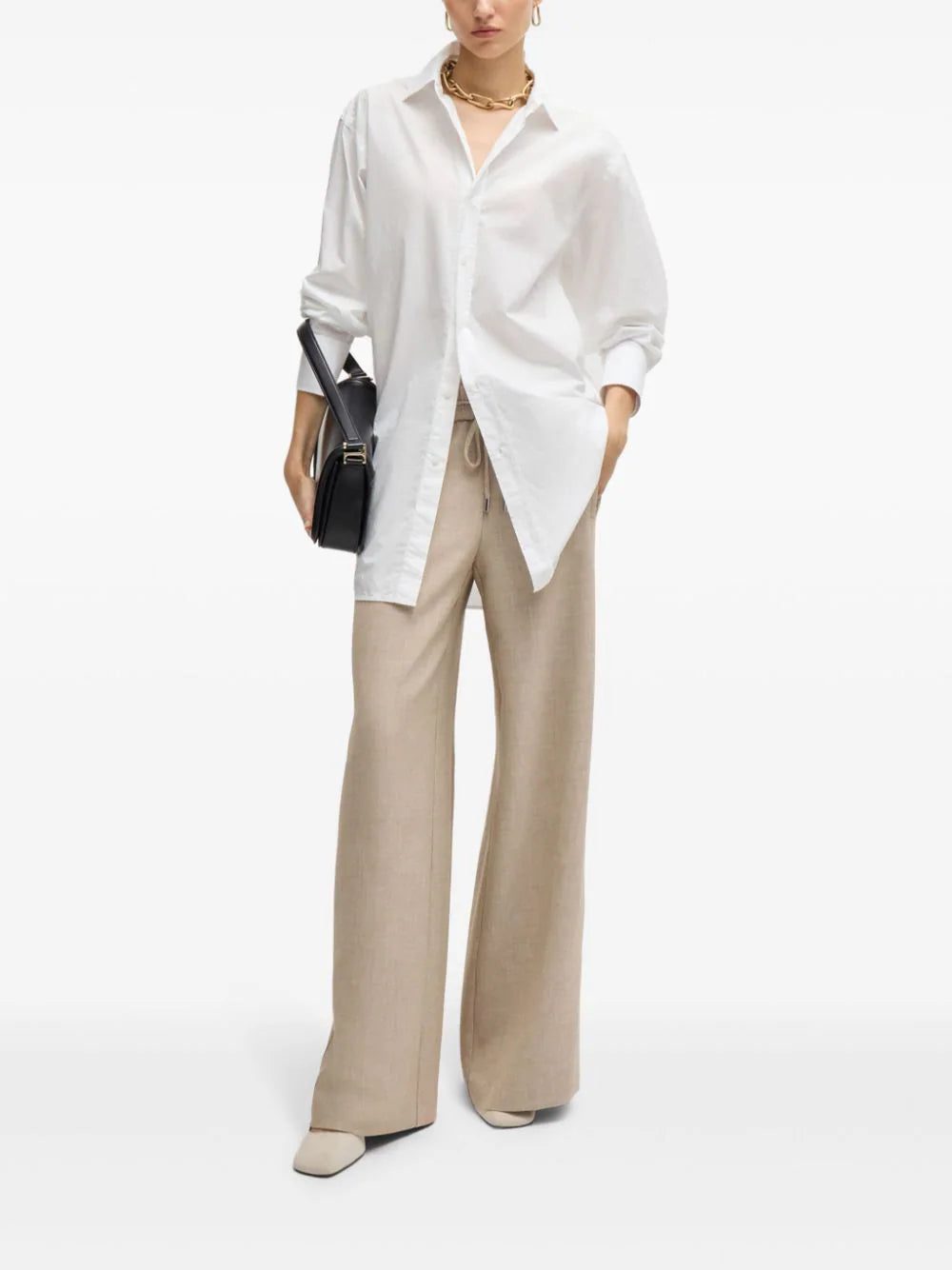 BOSS pressed-crease palazzo trousers - Image 2