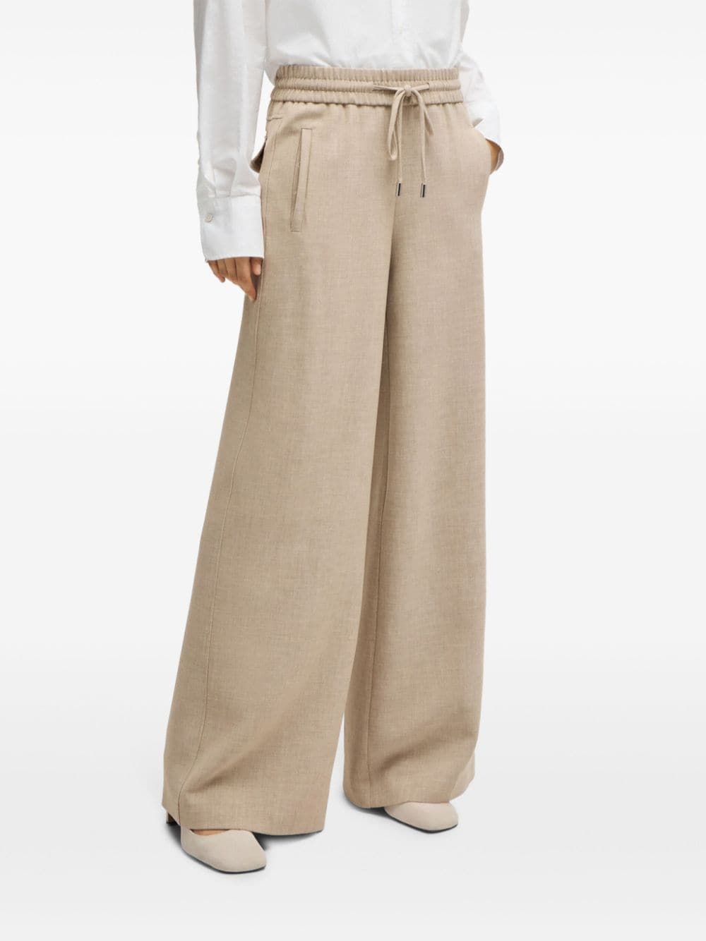 BOSS pressed-crease palazzo trousers - Image 3