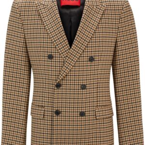 HUGO houndstooth slim-fit jacket