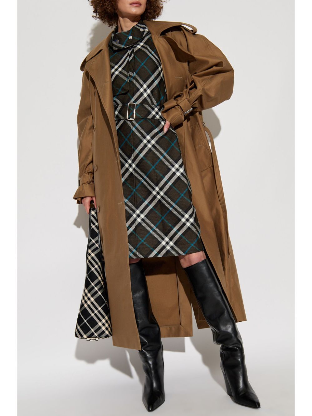 Burberry check pattern halterneck dress - Image 2