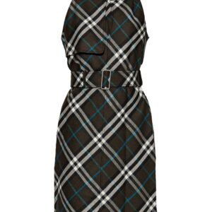 Burberry  check pattern halterneck dress