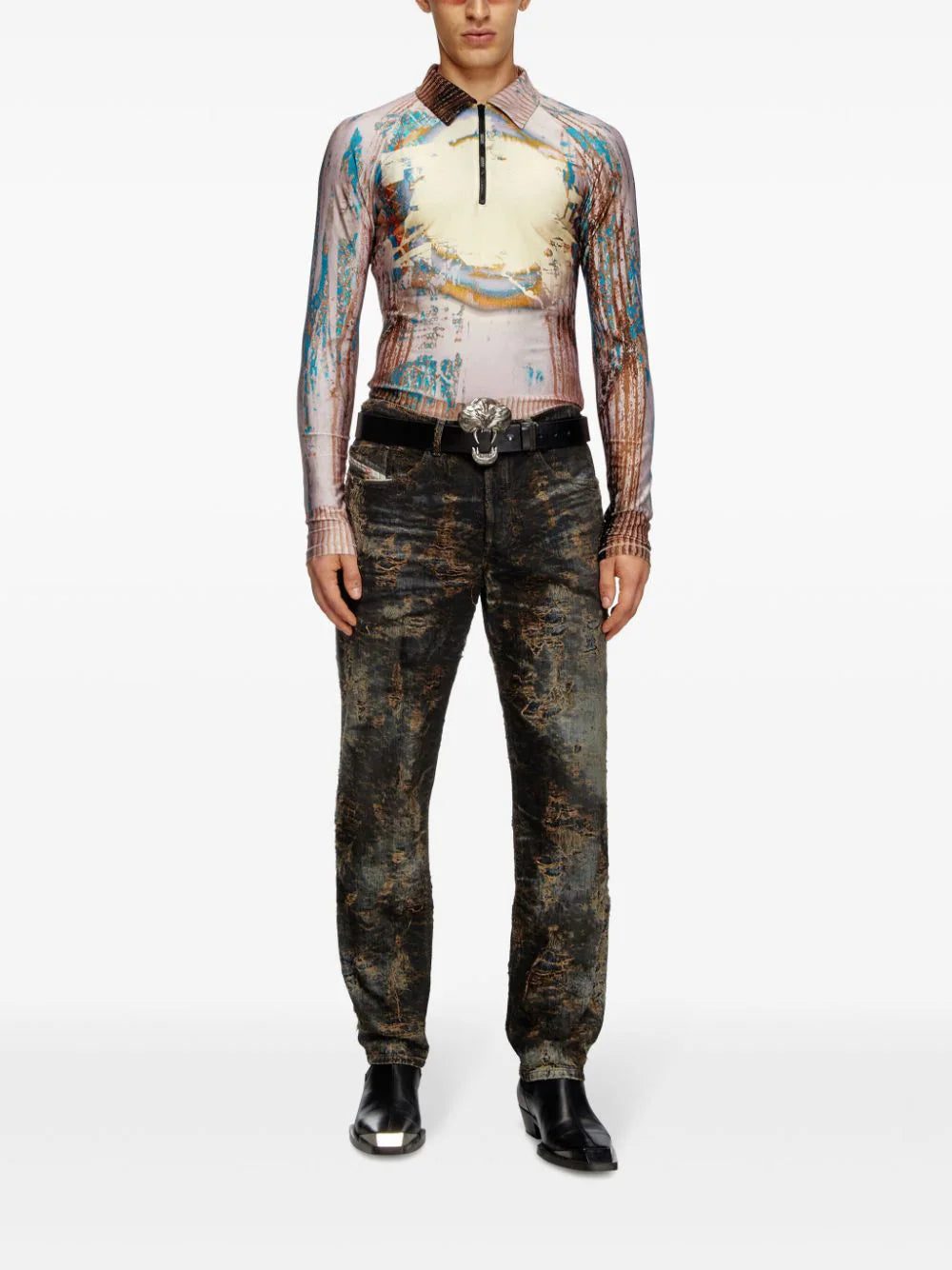 Diesel T-Theodore long-sleeve polo shirt - Image 2