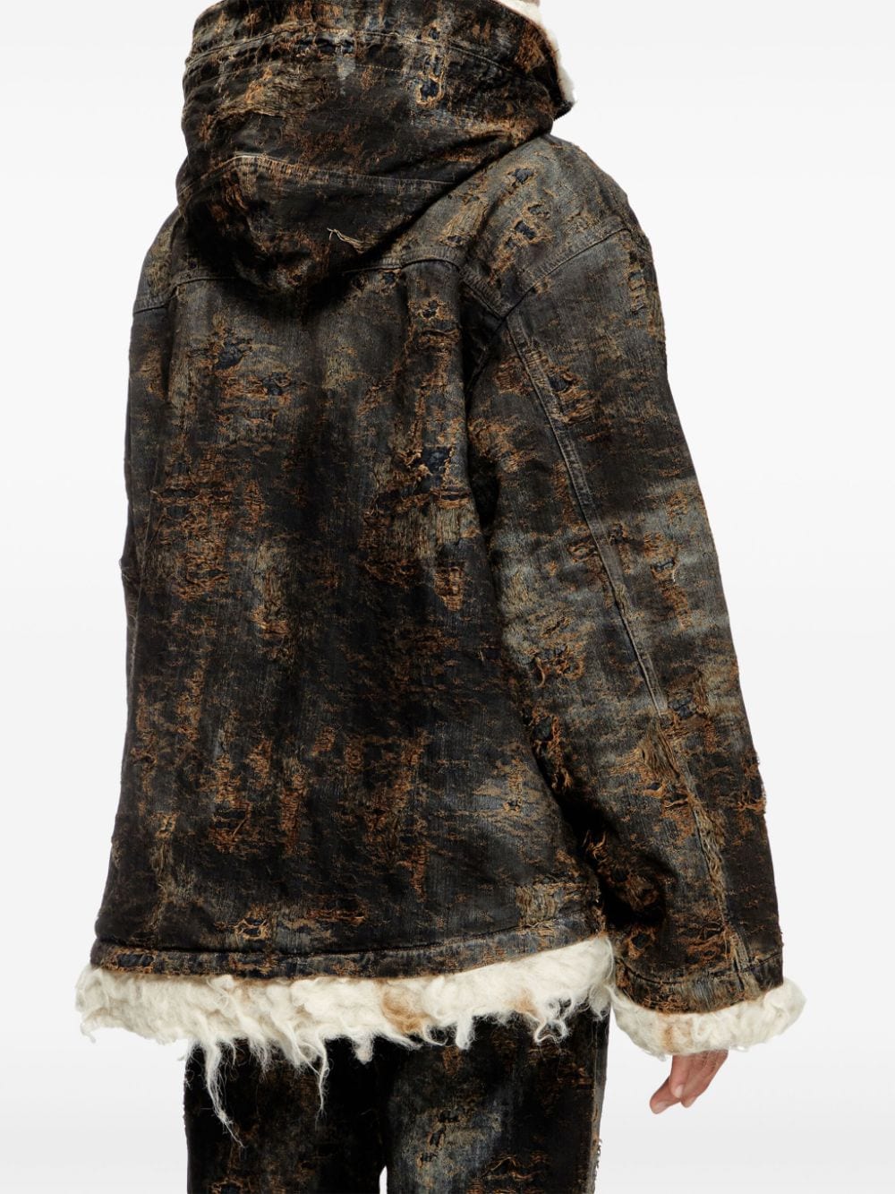 Diesel D-ARAK-FSF coated jacquard denim jacket - Image 4