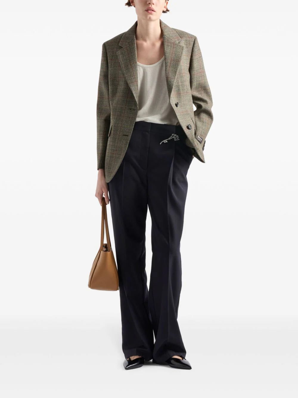 Prada Prince of Wales checked wool blazer - Image 2