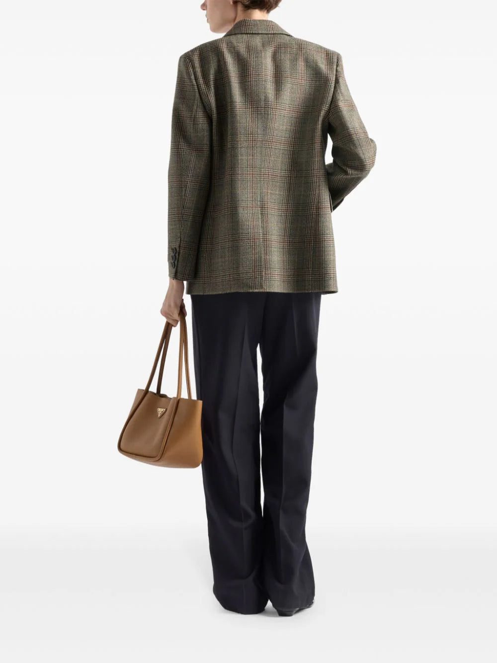 Prada Prince of Wales checked wool blazer - Image 4