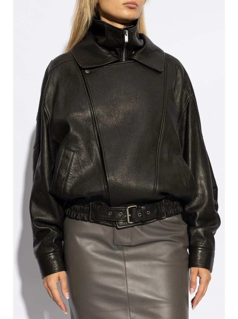 Saint Laurent belted leather jacket - Image 3