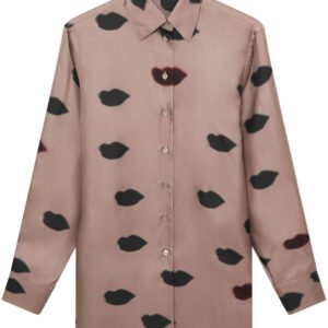Stella McCartney  lips-print shirt