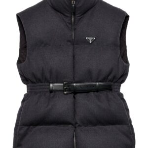 Prada belted down-padded gilet