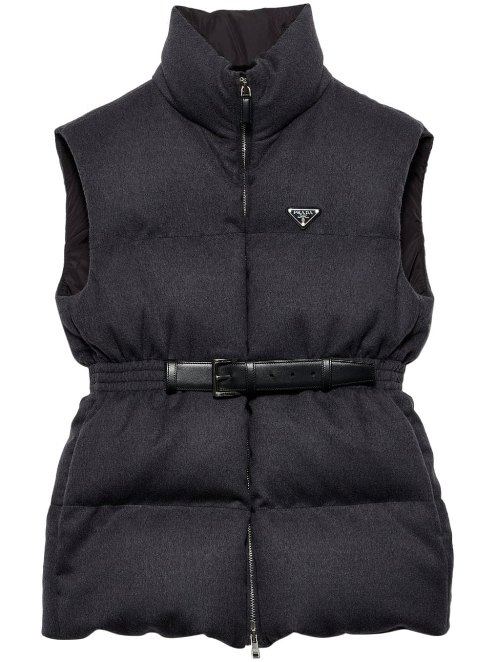 Prada belted down-padded gilet
