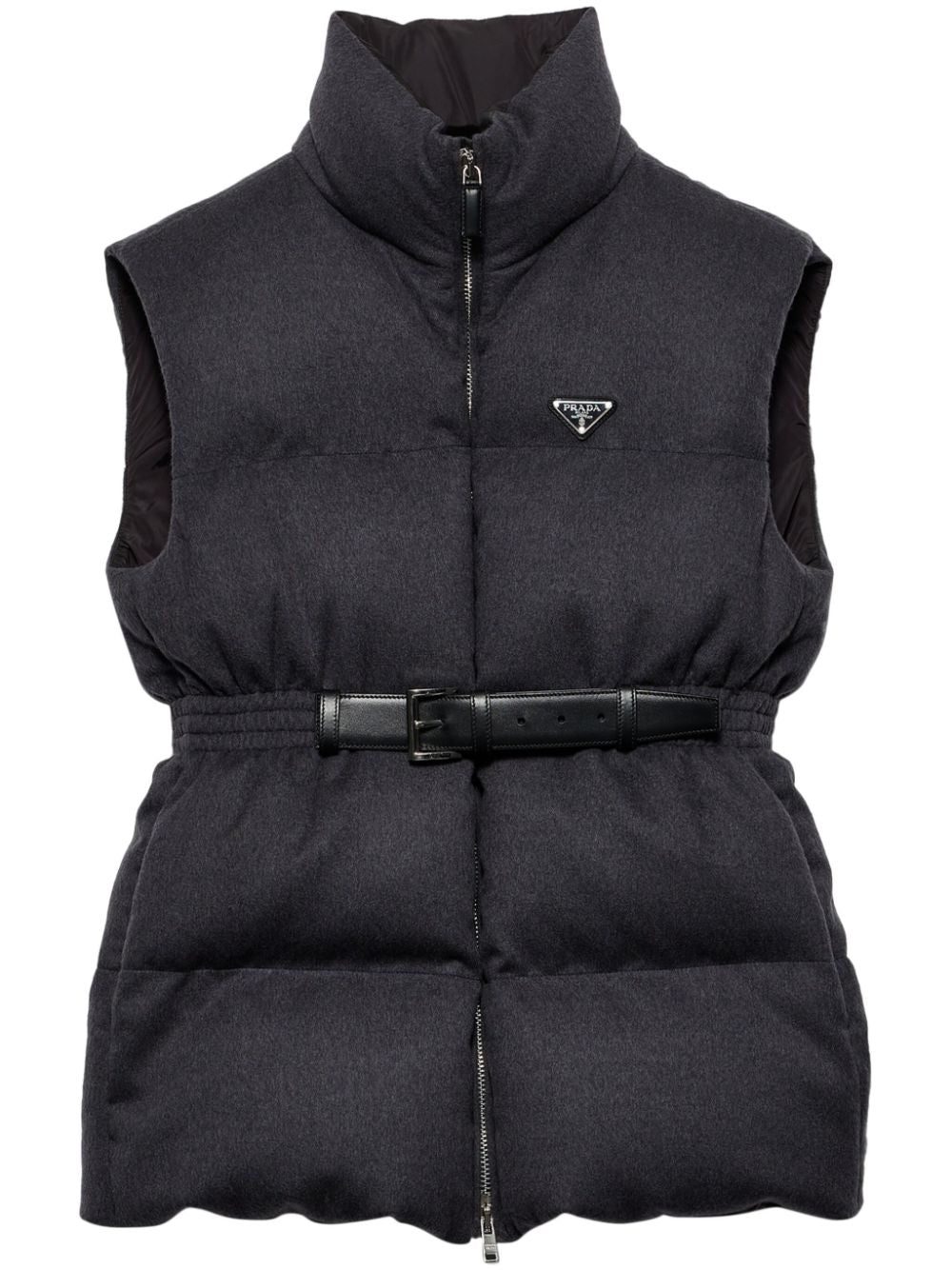 Prada belted down-padded gilet