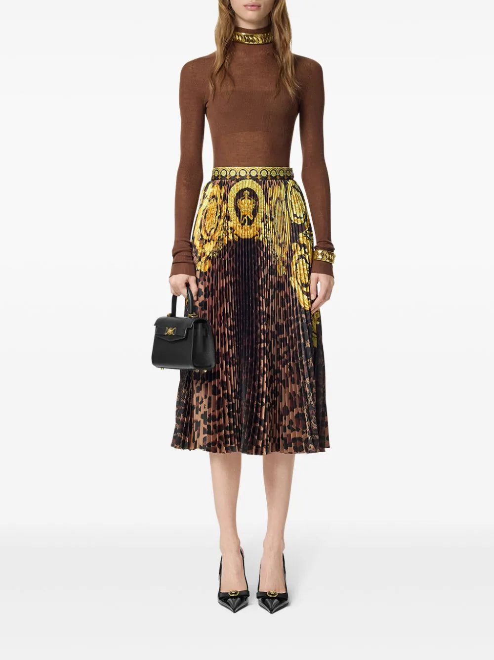 Versace Wild Barocco pleated mini skirt - Image 2