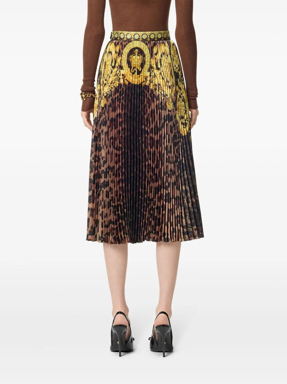 Versace Wild Barocco pleated mini skirt - Image 4