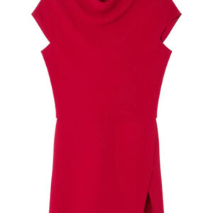 Versace  draped front-slit mini dress