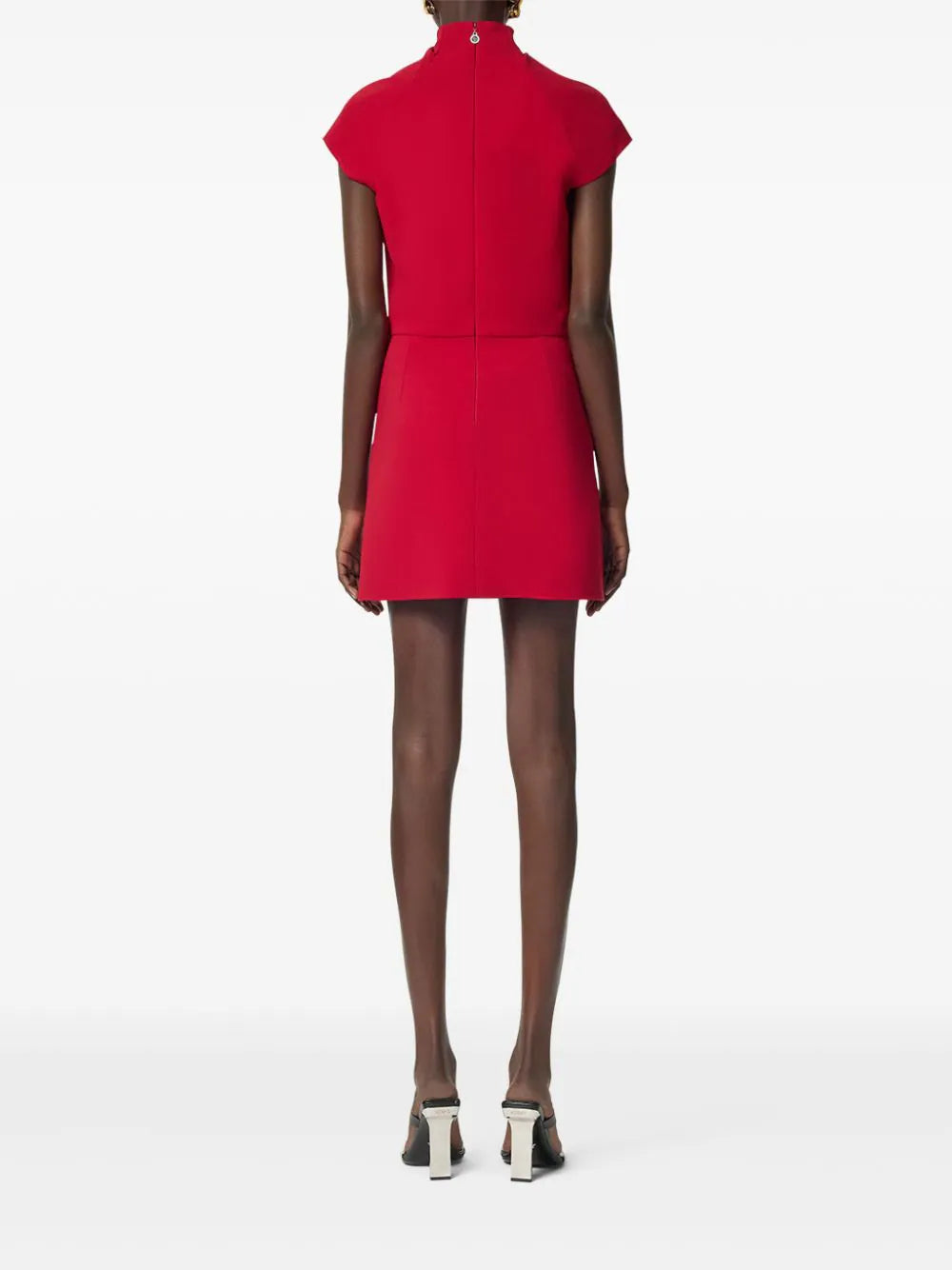 Versace draped front-slit mini dress - Image 4