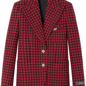 Versace check-pattern blazer