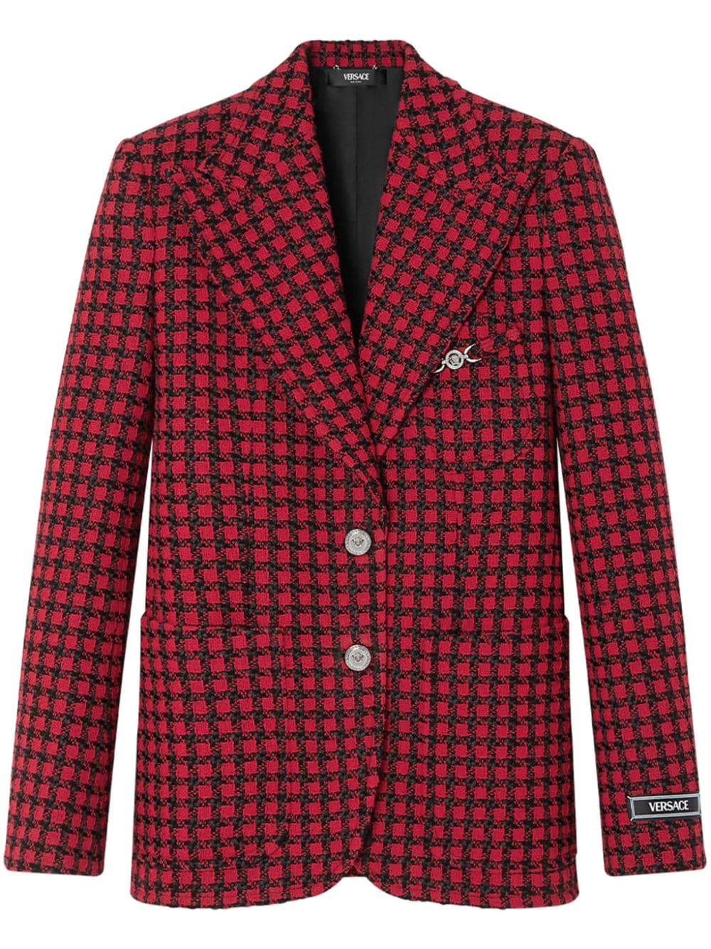 Versace check-pattern blazer