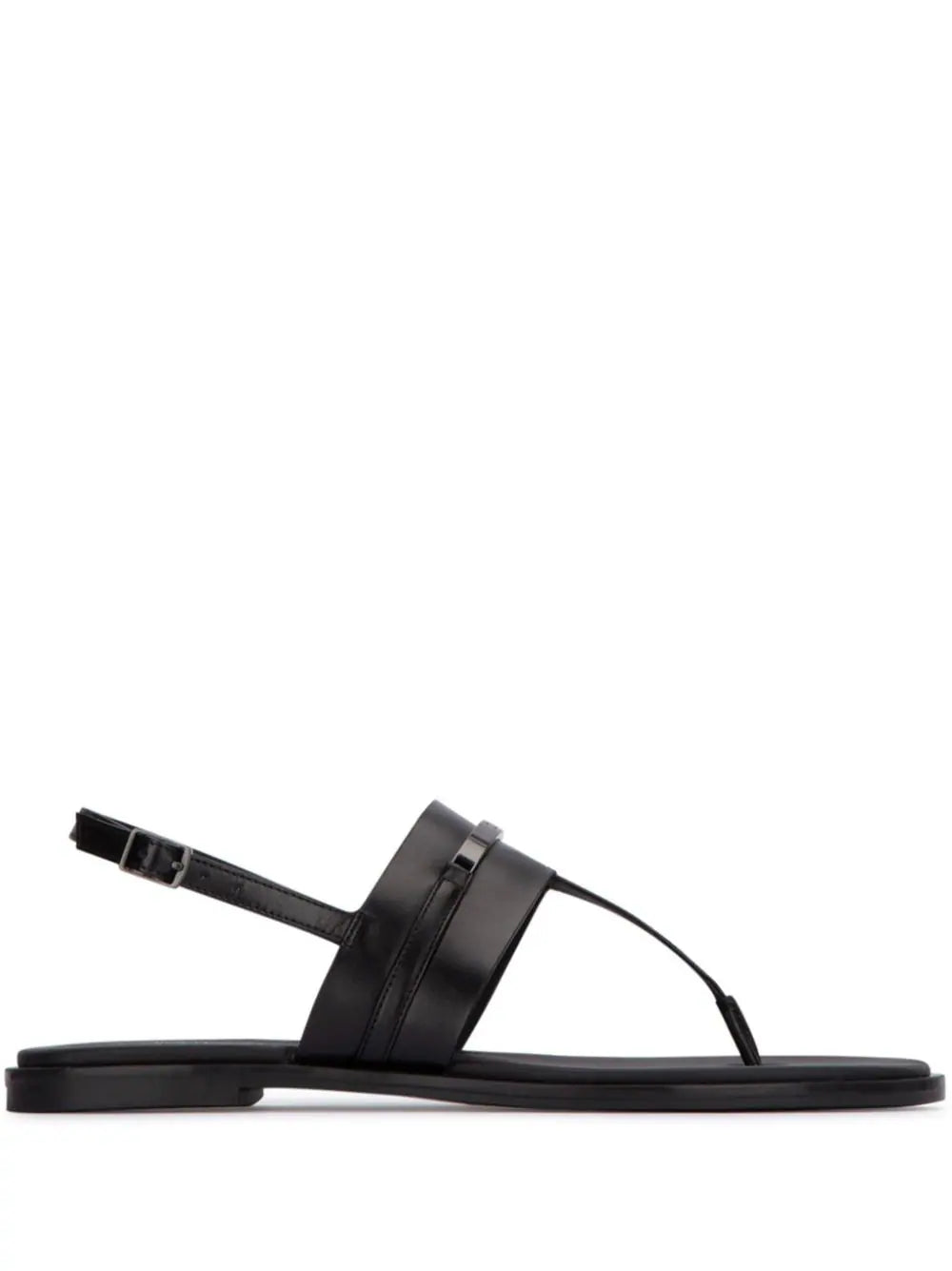 Calvin Klein logo-plaque leather thong sandals