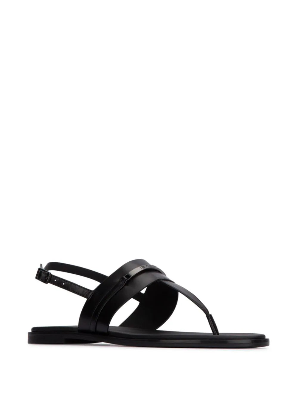 Calvin Klein logo-plaque leather thong sandals - Image 2