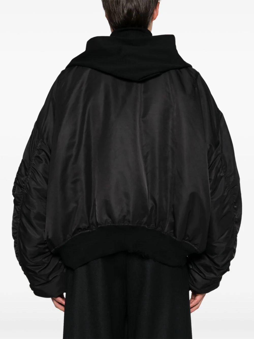 Balenciaga logo-tag bomber jacket - Image 4