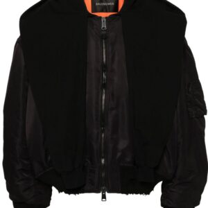 Balenciaga  logo-tag bomber jacket